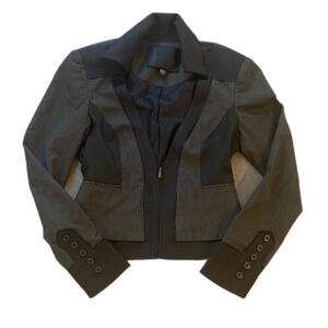 Bebe Black and Gray Women's Blazer sz 6